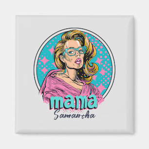 Gepersonaliseerde Retro Mama Pop Kunst (8) Magneet