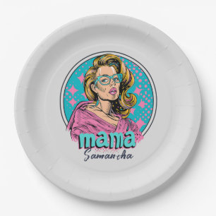 Gepersonaliseerde Retro Mama Pop Kunst (8) Papieren Bordje