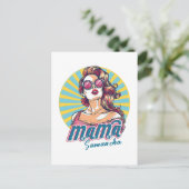 Gepersonaliseerde Retro Mama Pop Kunst (9) Briefkaart (Staand voorkant)
