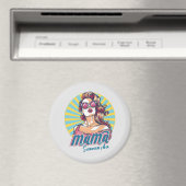 Gepersonaliseerde Retro Mama Pop Kunst (9) Magneet (Insitu (Vaatwasser))