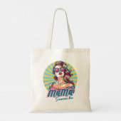 Gepersonaliseerde Retro Mama Pop Kunst (9) Tote Bag (Achterkant)