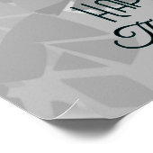 Gepersonaliseerde Retro Minimalistische Bomen en V Poster (Hoek)