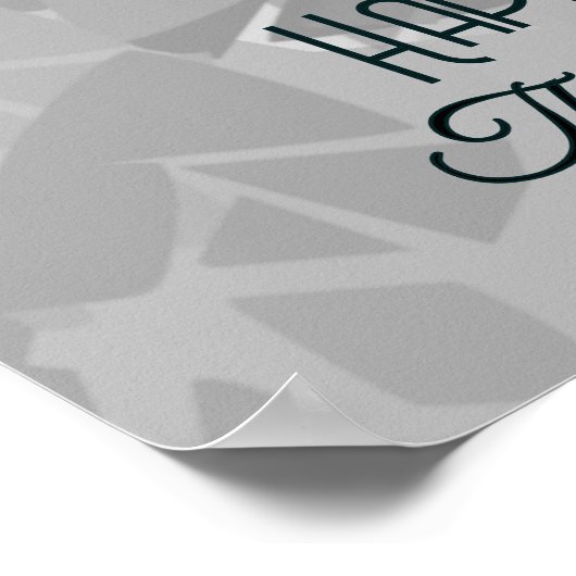 Gepersonaliseerde Retro Minimalistische Bomen en V Poster (Hoek)