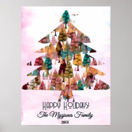 Gepersonaliseerde Retro Minimalistische Kleuren Bo Poster