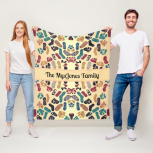 Gepersonaliseerde retro-minimalistische merken fleece deken