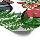 Gepersonaliseerde retro minimalistische paddenstoe poster (Hoek)