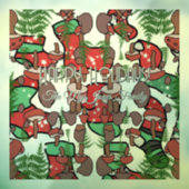 Gepersonaliseerde retro minimalistische paddenstoe raamsticker (Vel 3)