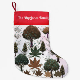 Gepersonaliseerde Retro Minimalistische Vakantiebo Kleine Kerstsok