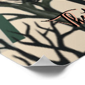 Gepersonaliseerde retro-minimalistische vertakking poster (Hoek)