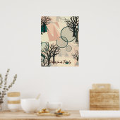 Gepersonaliseerde retro-minimalistische vertakking poster (Keuken)