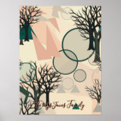 Gepersonaliseerde retro-minimalistische vertakking poster (Voorkant)