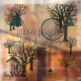 Gepersonaliseerde retro-minimalistische vertakking raamsticker