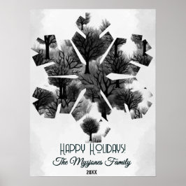 Gepersonaliseerde Retro Minimalistische Zwarte Vak Poster