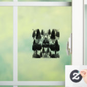 Gepersonaliseerde Retro Minimalistische Zwarte Vak Raamsticker (Huis)