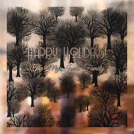 Gepersonaliseerde Retro Minimalistische Zwarte Vak Raamsticker