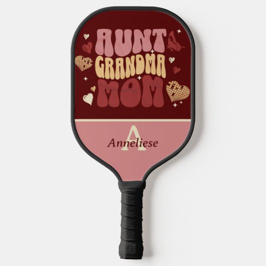 Gepersonaliseerde Retro  Moederdag Gift Pickleball Paddle (Achterkant)