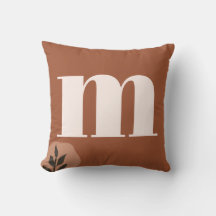 Gepersonaliseerde Retro Monogram met Terracotta Bo