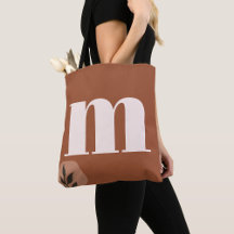 Gepersonaliseerde Retro Monogram met Terracotta Bo