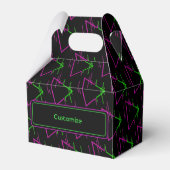 Gepersonaliseerde Retro Neon Geometric Pattern Gab Bedankdoosjes (Voorkant Zijde)
