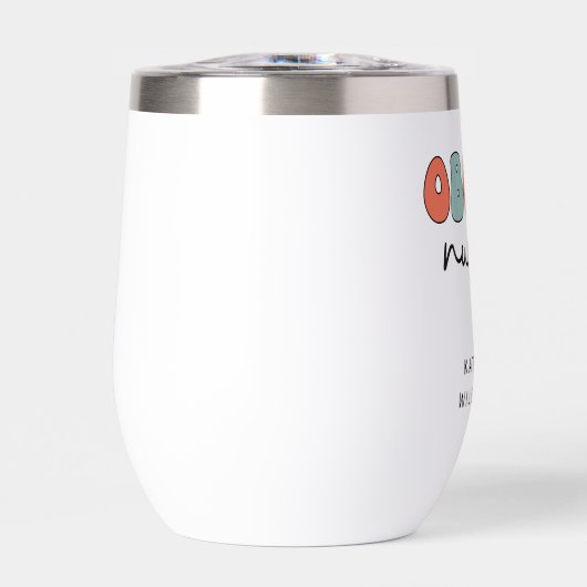 Gepersonaliseerde Retro OBGYN Verpleegster (Voorkant)