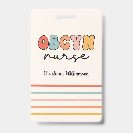 Gepersonaliseerde Retro OBGYN Verpleegster Badge