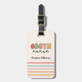 Gepersonaliseerde Retro OBGYN Verpleegster Bagagelabel (Voorkant verticaal)