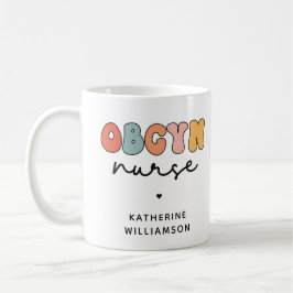 Gepersonaliseerde Retro OBGYN Verpleegster Koffiemok