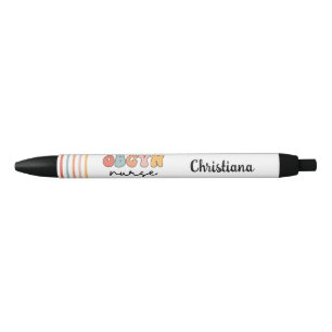 Gepersonaliseerde Retro OBGYN Verpleegster Zwarte Inkt Pen