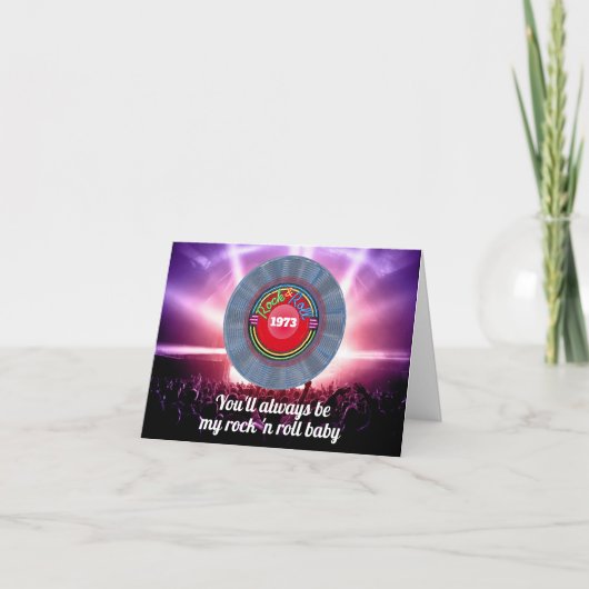 Gepersonaliseerde Retro  op 50 september 1973 Bedankkaart (Voorkant)