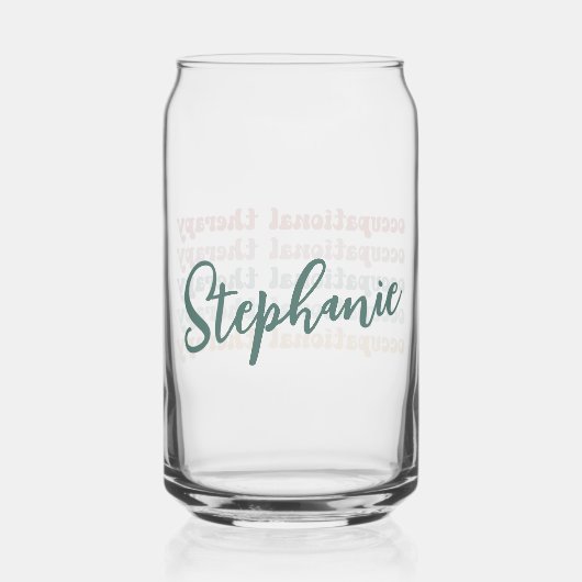 Gepersonaliseerde Retro OT Beroepstherapie OT Blikvorm Glas (Achterkant)