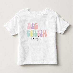 Gepersonaliseerde retro pastel grote neef   Aangep Kinder Shirts