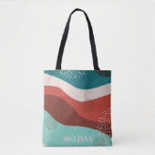 Gepersonaliseerde Retro Pattern Canvas tas (Voorkant)