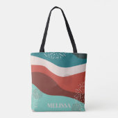 Gepersonaliseerde Retro Pattern Canvas tas (Achterkant)