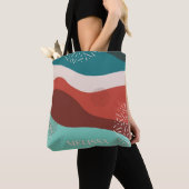 Gepersonaliseerde Retro Pattern Canvas tas (Dichtbij)