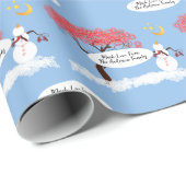 Gepersonaliseerde Retro Pine Tree Kerstmis Cadeaupapier (Rol Hoek)