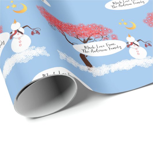 Gepersonaliseerde Retro Pine Tree Kerstmis Cadeaupapier (Rol Hoek)