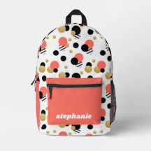 Gepersonaliseerde Retro Polka Dot Coral