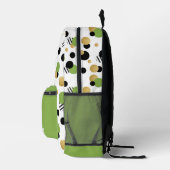 Gepersonaliseerde Retro Polka Dot Green Bedrukte Rugzak (Rechts)