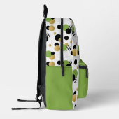 Gepersonaliseerde Retro Polka Dot Green Bedrukte Rugzak (Links)