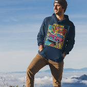 Gepersonaliseerde Retro  Pop Art Car Lover Hoodie