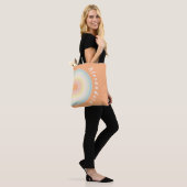 Gepersonaliseerde Retro Rainbow Pastel Tote Bag (Op model)