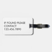 Gepersonaliseerde Retro Regenboog Schattigee Frans Bagagelabel (Achterkant horizontaal)