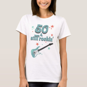 Gepersonaliseerde Retro Rock 50 Still Rockin' Verj T-shirt
