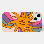 Gepersonaliseerde Retro roze, blauw, goud, bruin Case-Mate iPhone Case (Achterkant (horizontaal))