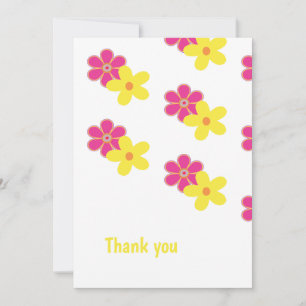 Gepersonaliseerde Retro roze en geel Kaart