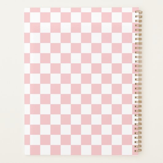 Gepersonaliseerde Retro Roze Planner (Achterkant)