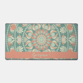 Gepersonaliseerde Retro Sage en Sand Mandala Bureaumat (Voorkant)