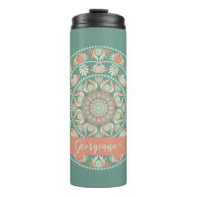 Gepersonaliseerde  Retro Sage en Sand Mandala