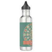 Gepersonaliseerde  Retro Sage en Sand Mandala Waterfles (Links)
