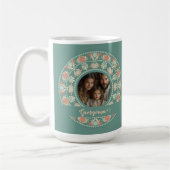 Gepersonaliseerde Retro Sage & Sand Mandala Foto L Koffiemok (Links)